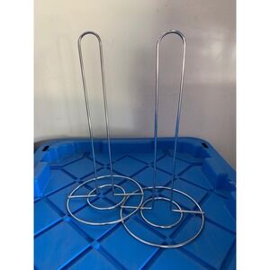 Chrome Metal paper towel holders  Silver Wire Set of 2